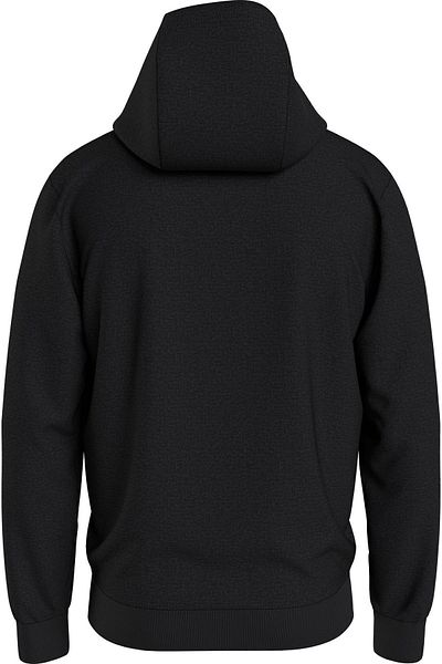 Tommy Hilfiger Men's Brand Flag Logo Hooded Black Sweatshirt Dm0dm18130-bds