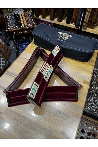 OTTOMAN GAMES Oval Wooden Mahogany Okey Set