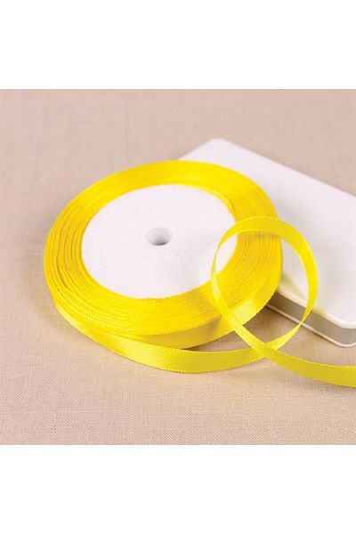 Nikah Şekeri Market 6mm Yellow Satin Ribbon 23 Meters