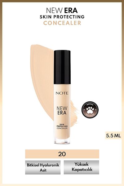 NOTE New Era Skin Protecting Concealer - Moist and Finished Under-Eye Concealer, 20 Light Beige