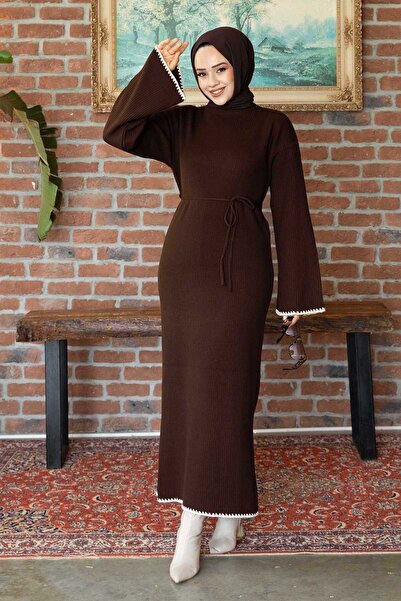 EBRUTESETTÜR Πλεκτό φόρεμα με κέντημα αιταμίνης