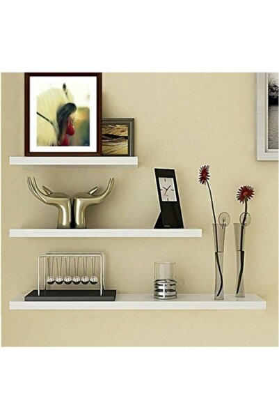 teknotrust Suntalam Beyaz Uçan Duvar Rafı 3 Lü Set Gizli Raf Modern Modern 50...