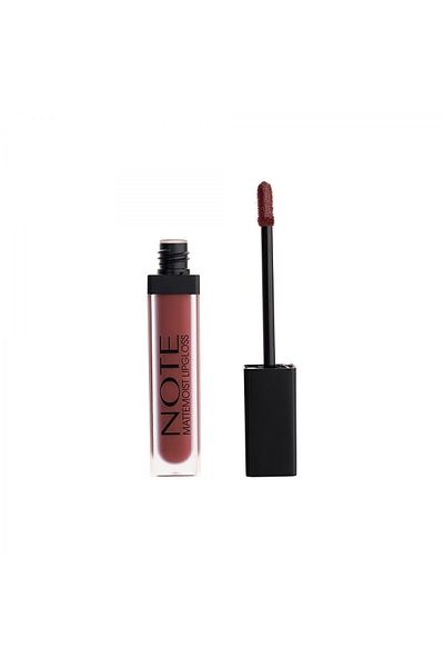 NOTE Mattemoist Lipgloss Semi Matte Satin Finished Liquid Lipstick 415 Shy Berry - Claret Red