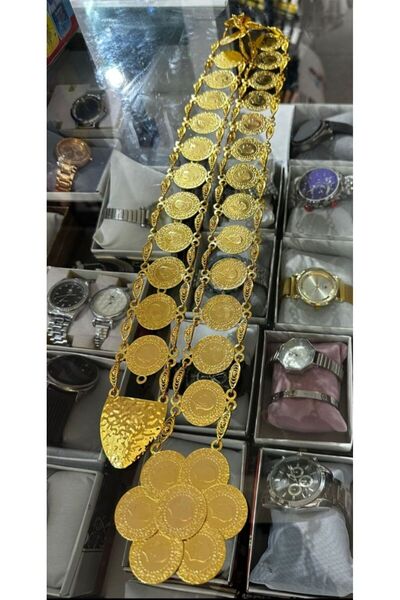 Mühür Niba_gold Altın Kaplama Demo Yöresel Bijuteri Liralı Kemer