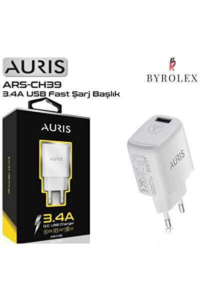 Auris EV TİPİ 3.4A USB HIZLI ŞARJ BAŞLIĞI Uyumlu