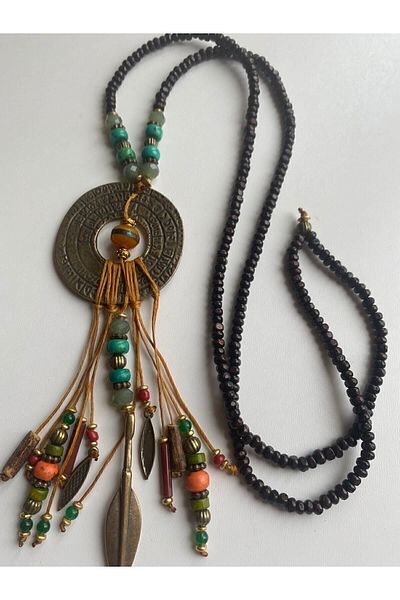 azra takı tasarım Long, Ethnic, Bohemian, Authentic Handmade, Colorful Women's Necklace
