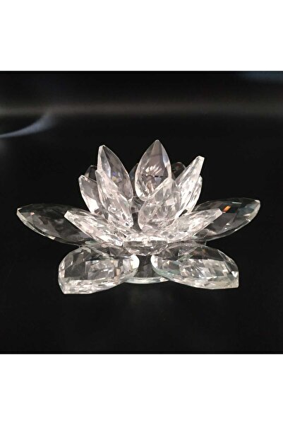HİLALKRİSTAL KRİSTAL TAŞ NİLÜFER ÇİÇEĞİ MUMLUK ŞAMDAN