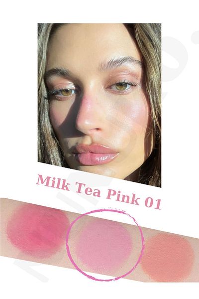 NUNUKO Milky Jelly Set oF 2 - light Pink Blush with Brush in 1 - 2-piece Stick Blush