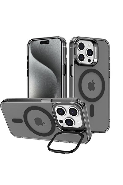 DGN İphone 14 Pro Uyumlu Yarı Saydam Magsafe Lens Koruma Hediyeli Kablosuz Şa...