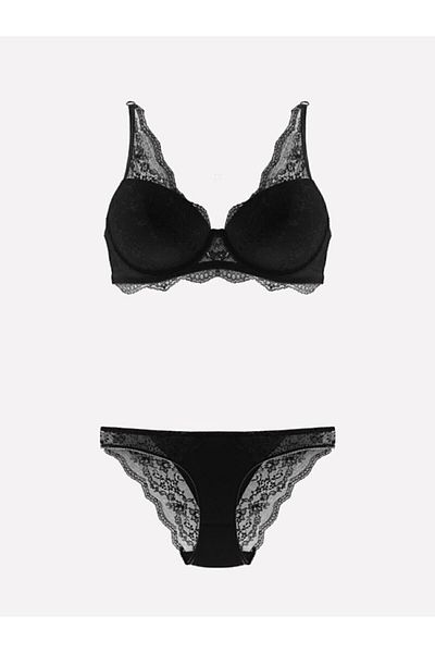 Nurteks Σετ εσώρουχα σουτιέν Meba Unpadded Lace Μαύρο 4340