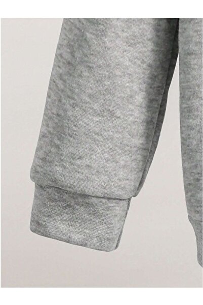 MOONBULL Boy's Gray Hooded Palm Printed Tracksuit Set