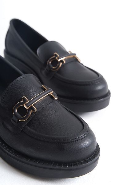 Buem Mocasnic Oxford confortabil cu 3 tipuri de catarame diferite - piele naturală, talpă intermediară