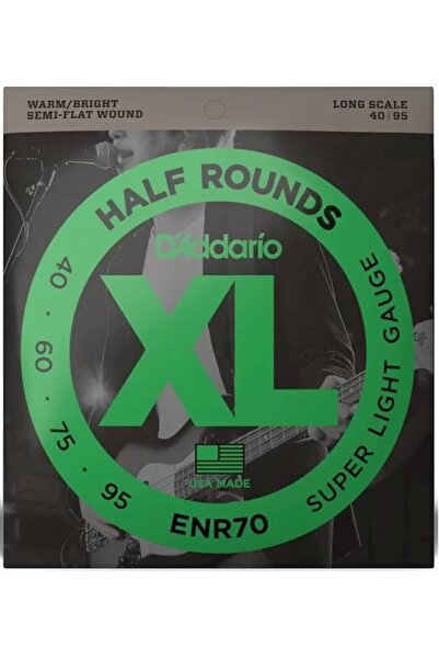 Genel Markalar Daddarıo Enr70 Bas Gitar Tel Seti, Half Round Bass, Regular Lıght