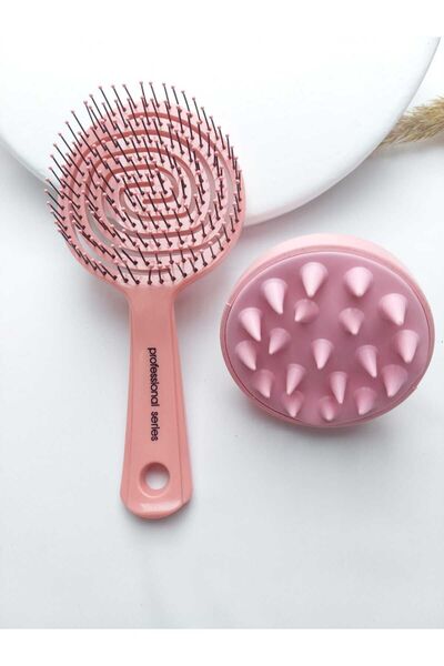 SEVRU Επαγγελματική βούρτσα μασάζ σιλικόνης - Τρισδιάστατη οβάλ χτένα μαλλιών...