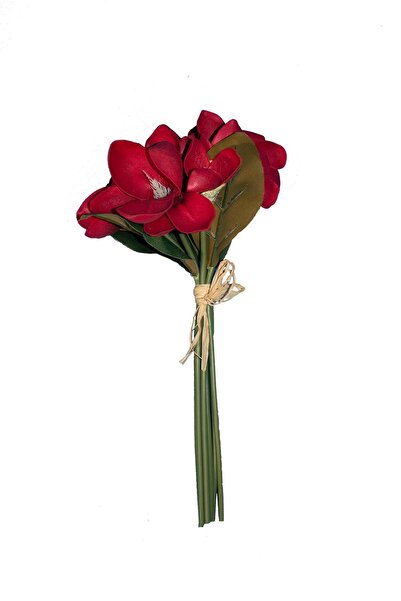 ERHAN FLOWERS ÇİÇEK & DEKORASYON Yapay Lüx Lateks Manolya Demeti 33 Cm Beyaz ...