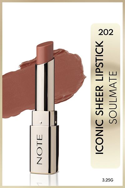 NOTE Iconic Sheer Lipstick Moisturizing Bright Lipstick 202 Soulmate -nude