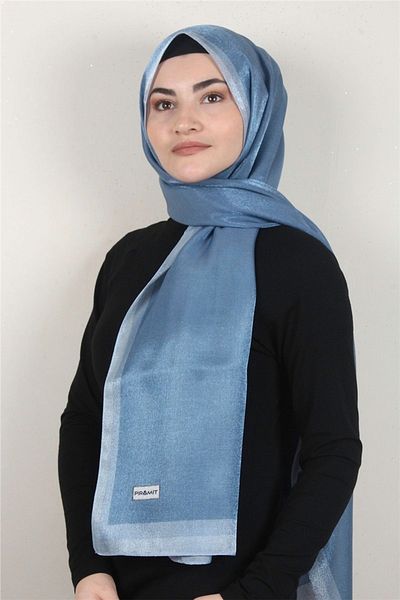 PİRAMİT Indigo Amber Glitter Shawl - 4000-43