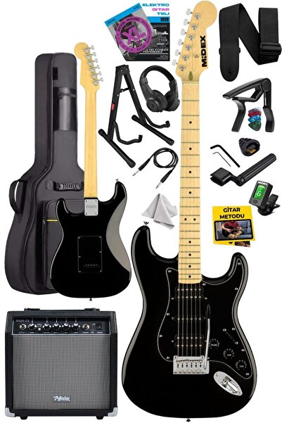 Midex RPH40BK-35AMPX Full Black 35W Amfili Elektro Gitar Seti