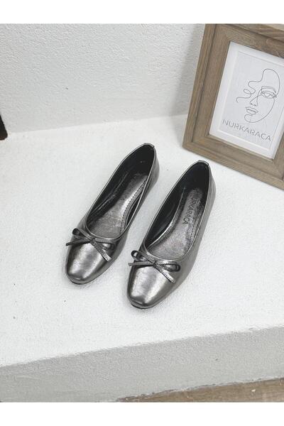 NUR KARACA 25K850 Piele autentică cu fundă - Balerini ortopedici Femei