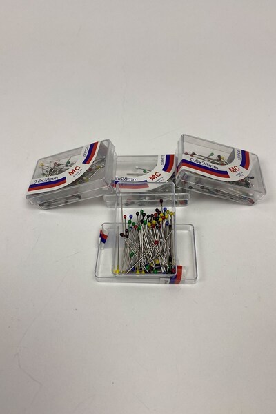 Genel Markalar Rengarenk Başlı Toplu İğne 100 lü 1 Kutu