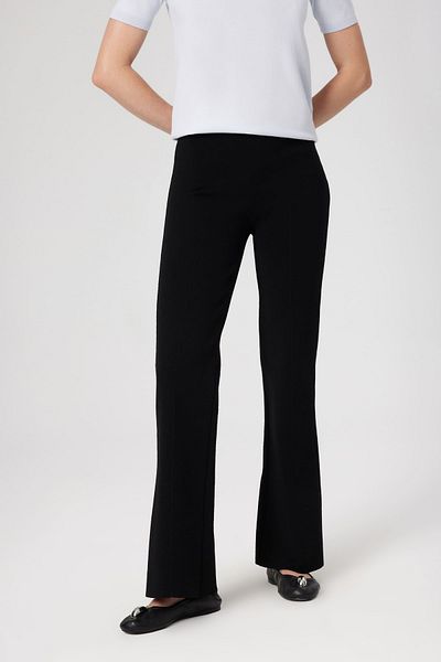 Mısırlı Pantaloni de damă cu talie înaltă cu nervuri negre