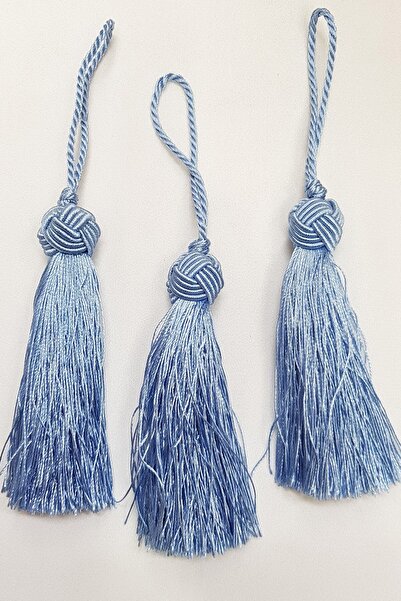 Limelia Pompon unic cu ciucuri Baby Blue 12cm 1 bucată