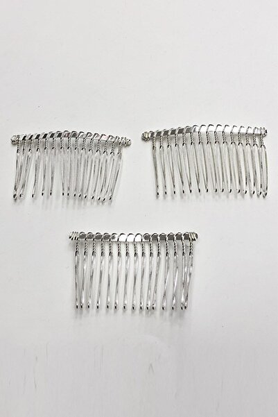 Limelia Gümüş Renk Metal Tarak Toka 6*3,5 cm