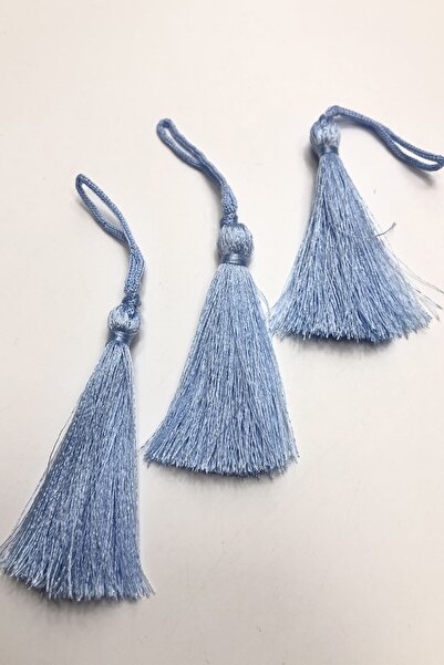 Limelia Μπλε μωρό μονόχρωμο με φούντα 10 τεμάχια 7 εκ