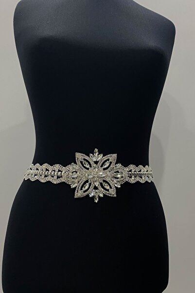 Silver Star Patterned Evening Stone Albanian Belt