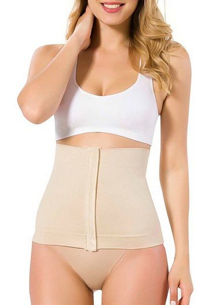 Emay 2026 Model Agraphed Double Waist Corset - Nude