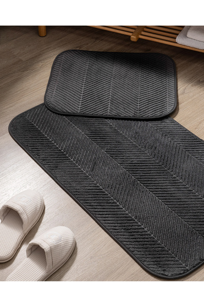 Madame Coco Covoraș de baie Emele 2 piese - Antracit