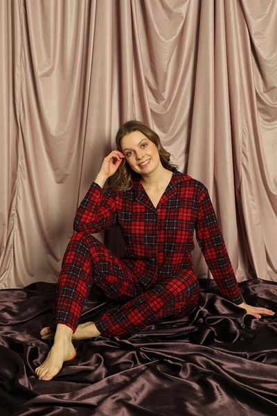 Işılay Long Sleeve Pajama Set 5999 Red