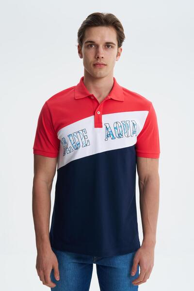 Arma Ανδρικό μπλουζάκι με ροζ κανονική εφαρμογή Lycra Polo γιακά Y 27374308701