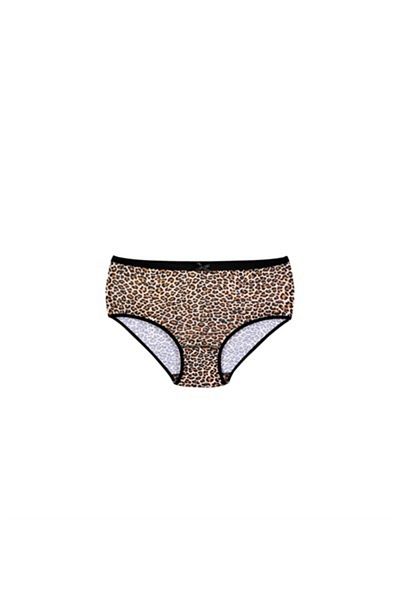 Özten 107 Women's Leopard Bato Panties Black