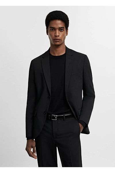 MANGO Man Stretch Fabric Super Slim Fit Blazer Jacket