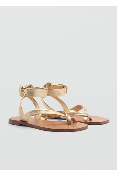 MANGO Woman Sandalen mit Lederbanddetail