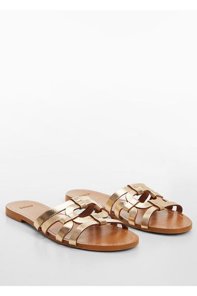 MANGO Woman Sandalen mit Lederriemen