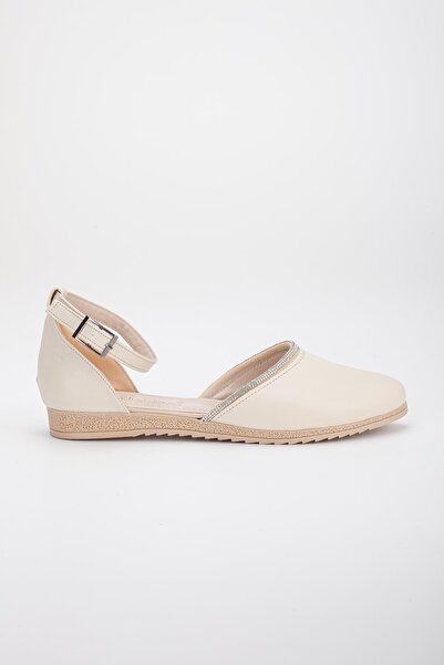 Dilimler Ayakkabı Women's Ballerinas with Flat Face and Slit Model Helmet