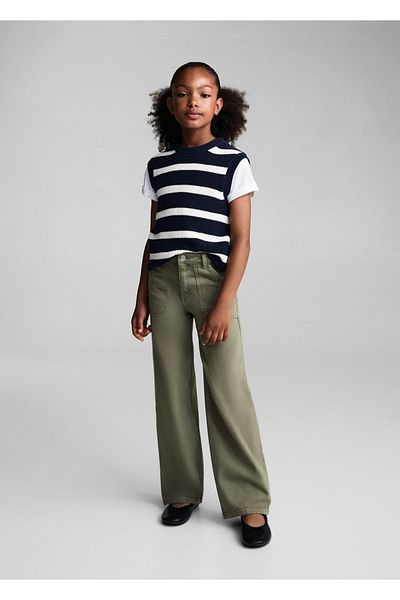 MANGO Kids Wideleg Jeanshose mit Taschen
