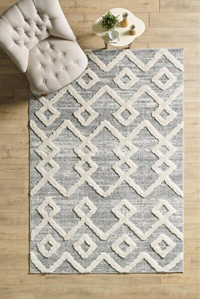 Red Halı İskandinav Halı Gri Krem Halı Yumuşak Bukleli Bohem Jut Halı Salon Koridor Oturma Odası Mutfak Halıs