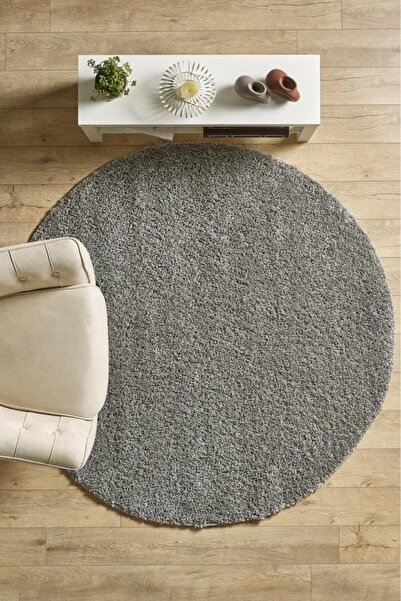 Red Halı Tek Renk Desensiz Açık Gri Yumuşak Post Peluş Shaggy Halı Salon Otur...