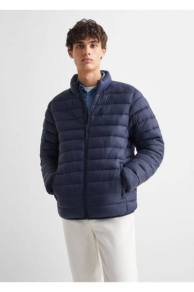 Mango Teen Pikowana kurtka Anorak z bocznym zamkiem błyskawicznym