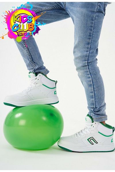 KCMN Pantofi sport ortopedici pentru copii Adel Long Top - VERDE