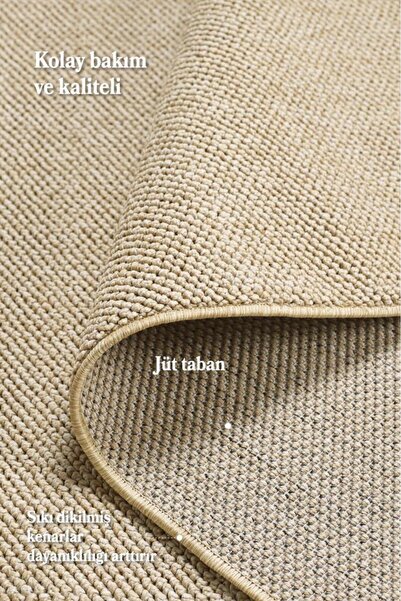 Red Halı Düz Renk Bej Sisal Yumuşak Polipropilen Jüt Halı Salon Oturma Odası Yolluk Mutfak Koridor Halısı