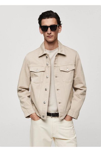 MANGO Man Jeansmantel mit Taschen