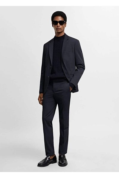 MANGO Man Υφασμάτινο παντελόνι Super Slim Fit