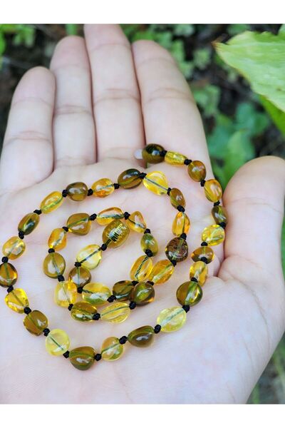Kehribar Sarayı Damla Amber Child Calming Necklace 40 Cm