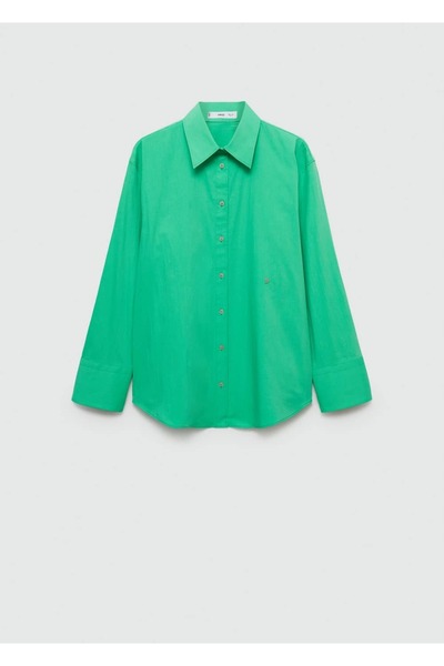 MANGO Woman Düğmeli pamuklu bluz