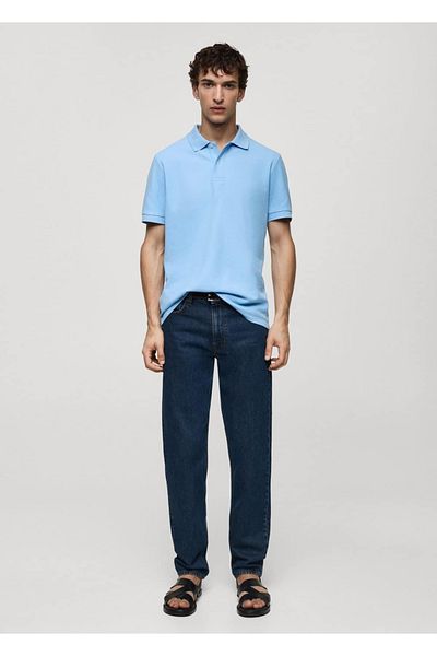 MANGO Man Polo ze 100% bawełny Pique