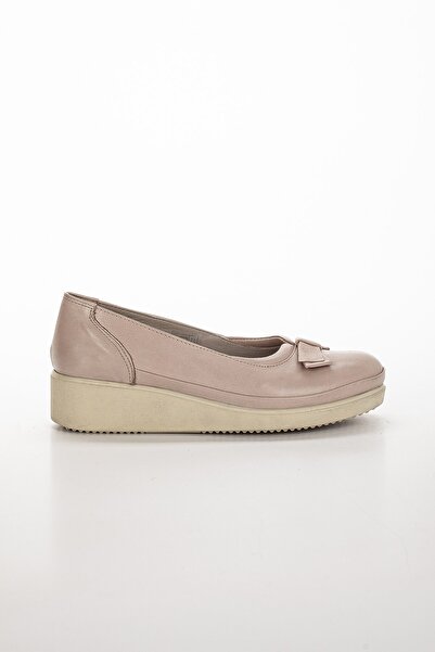 Dilimler Ayakkabı Genuine Leather Orthopedic Bow Gray Women's Shoes